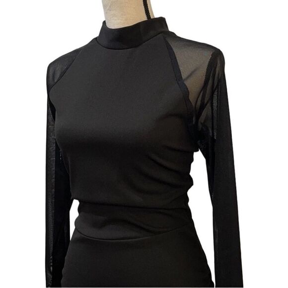 Ashley Stewart Mesh Paneled Bodycon Dress - Picture 6 of 12